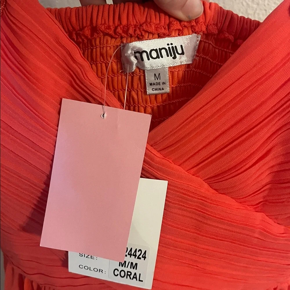 Maniju coral dress NWT - Picture 5 of 6